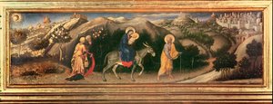 Mágusok oltárképének imádása, központi predella Repülés Egyiptomba, 1423 (tempera a panelen)